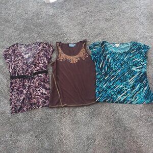 LOT of 3 Ladies Blouses/Tops - Size Petite Large